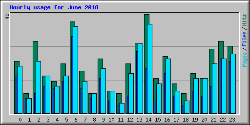 Hourly usage for June 2018