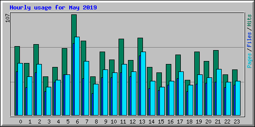 Hourly usage for May 2019