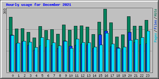 Hourly usage for December 2021