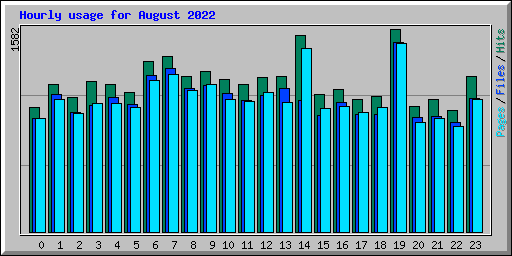 Hourly usage for August 2022