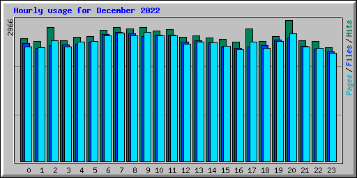 Hourly usage for December 2022