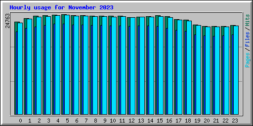 Hourly usage for November 2023